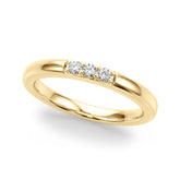 Diamond Accented Half Eternity Ring in Gold & Platinum