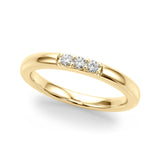 Diamond Accented Half Eternity Ring in Gold & Platinum
