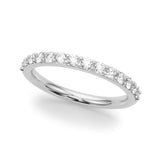 Straight Diamond Half Eternity Ring in Gold & Platinum