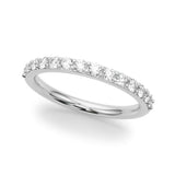 Straight Half Eternity Ring in Gold & Platinum