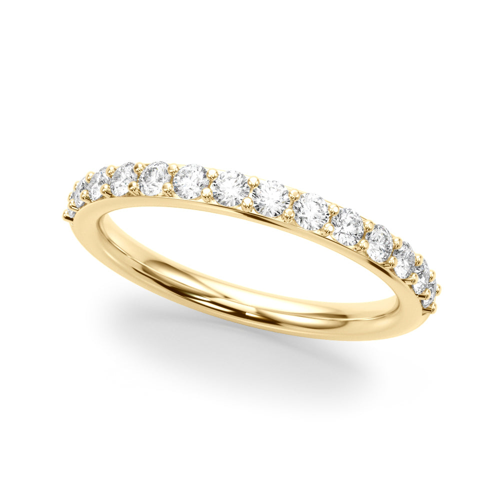 Straight Half Eternity Ring in Gold & Platinum