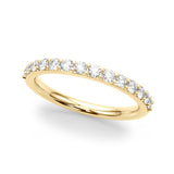 Straight Diamond Half Eternity Ring in Gold & Platinum