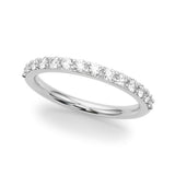 Straight Diamond Half Eternity Ring in Gold & Platinum