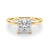 Lab-Grown Princess Cut Diamond Four Prong Solitaire Engagement Ring