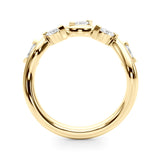 Nature Inspired Half Eternity Ring in Gold & Platinum