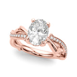 Celestial Ov Center Oval Diamond Engagement Ring — 9K/18K Gold & Platinum