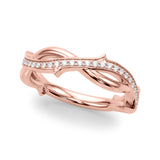 Nature Inspired Half Eternity Ring in Gold & Platinum