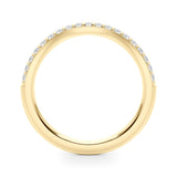 Curved Diamond Half Eternity Ring in Gold & Platinum