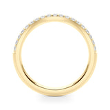 Curved Half Eternity Ring in Gold & Platinum