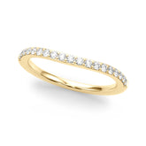 Curved Half Eternity Ring in Gold & Platinum
