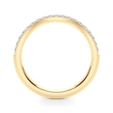 Curved Half Eternity Ring in Gold & Platinum