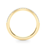 Curved Half Eternity Ring in Gold & Platinum