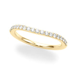 Curved Half Eternity Ring in Gold & Platinum