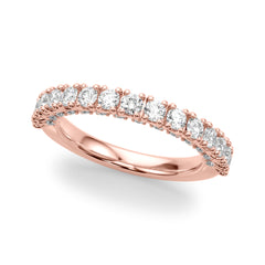 Classic Half Round Diamond Gold Half Eternity Ring in Gold & Platinum