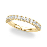 Classic Half Round Diamond Gold Half Eternity Ring in Gold & Platinum