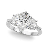 Iconic Tapered Baguette Sides Oval Diamond Engagement Ring — 9K/18K Gold & Platinum