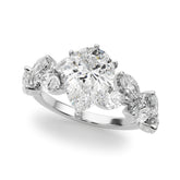 Signature Leaf Engagement Ring Marquise Diamond Engagement Ring — 9K/18K Gold & Platinum