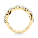 Nature Inspired Half Eternity Ring in Gold & Platinum