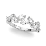 Nature Inspired Half Eternity Ring in Gold & Platinum