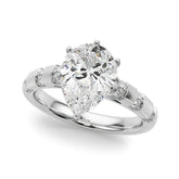 Artisan Sidestone Round Diamond Engagement Ring — 9K/18K Gold & Platinum