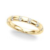 Contemporary Half Eternity Ring in Gold & Platinum