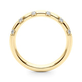 Contemporary Half Eternity Ring in Gold & Platinum