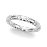 Contemporary Half Eternity Ring in Gold & Platinum