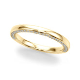 Diamond Accented Half Eternity Ring in Gold & Platinum