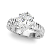Exquisite Solitaire Round Diamond Engagement Ring — 9K/18K Gold & Platinum