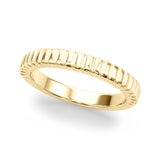 Textured Wedding Gold Band