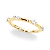 Marquise Half Eternity Ring in Gold & Platinum
