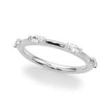 Marquise Half Eternity Ring in Gold & Platinum