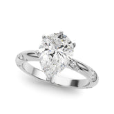 Regal Sidestone Round Diamond Engagement Ring — 9K/18K Gold & Platinum