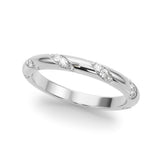 Diamond Accented Half Eternity Ring in Gold & Platinum
