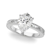 Sophisticated Sidestone Round Diamond Engagement Ring — 9K/18K Gold & Platinum
