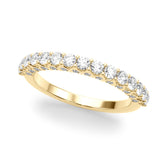Straight Diamond Half Eternity Ring in Gold & Platinum