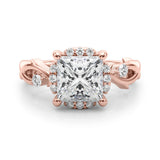 Majestic Twisted Shank Engagement Ring Round Diamond Engagement Ring — 9K/18K Gold & Platinum