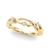 Nature Inspired Half Eternity Ring in Gold & Platinum