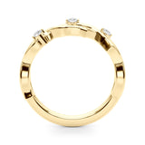Nature Inspired Half Eternity Ring in Gold & Platinum