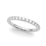 Shared Prong Wedding Half Eternity Ring in Gold & Platinum