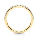 Shared Prong Half Eternity Ring in Gold & Platinum