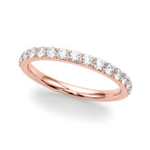 Shared Prong Wedding Half Eternity Ring in Gold & Platinum