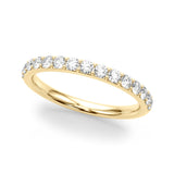 Shared Prong Wedding Half Eternity Ring in Gold & Platinum