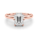 Dazzling Sidestone Emerald Diamond Engagement Ring — 9K/18K Gold & Platinum
