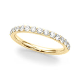 Shared Prong Half Eternity Ring in Gold & Platinum