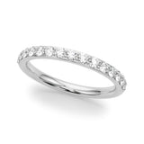 Shared Prong Half Eternity Ring in Gold & Platinum