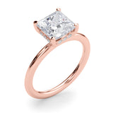 Heirloom Hidden Halo Ov Engagement Ring Princess Diamond Engagement Ring — 9K/18K Gold & Platinum