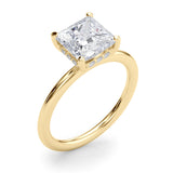 Heirloom Hidden Halo Ov Engagement Ring Princess Diamond Engagement Ring — 9K/18K Gold & Platinum