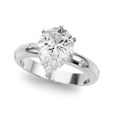 Lustrous Bands Straight Round Diamond Engagement Ring — 9K/18K Gold & Platinum