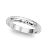 Burnish Set Half Eternity Ring in Gold & Platinum